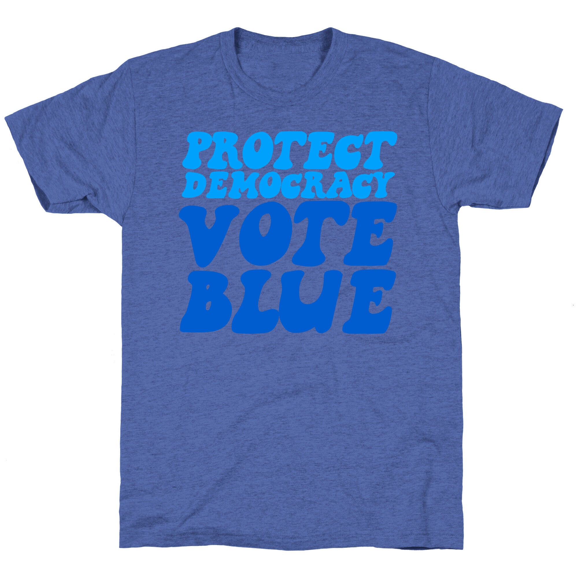 Protect Democracy Vote Blue Unisex Triblend Tee
